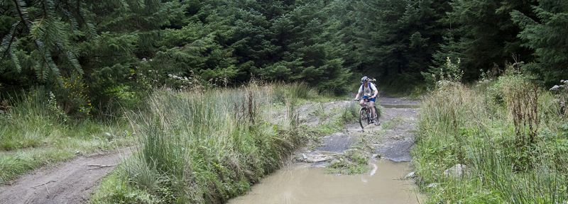 Lone cyclist